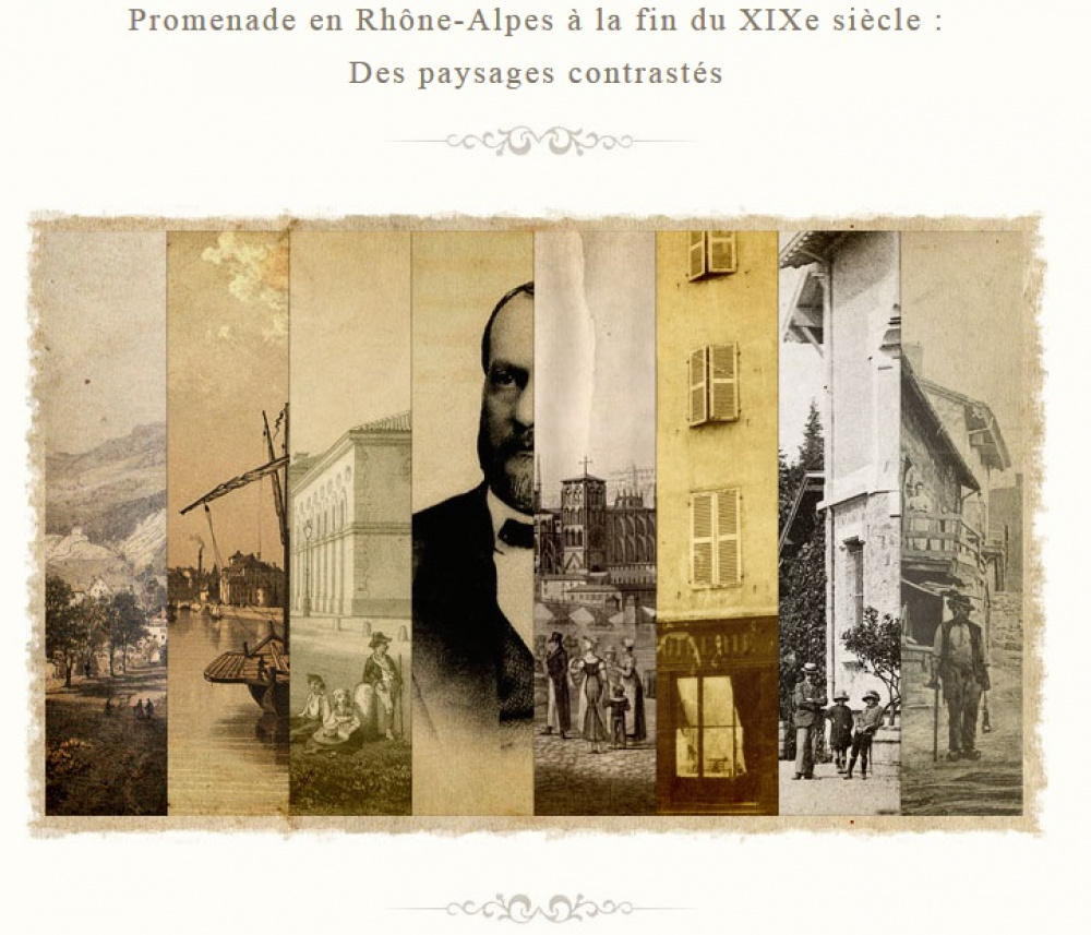 visuel de l'exposition virtuelle Promenade en Rhône-Alpes à la fin du 19è siècle<br>