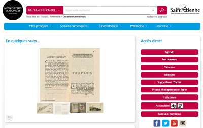 Visuel Bibliothèque numérique des médiathèques de Saint-Étienne<br>