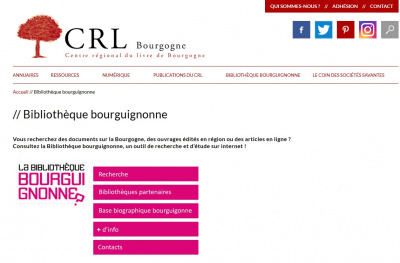 Visuel site Bibliothèque bourguignonne<br>