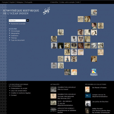 Visuel site de l'Iconothèque historique de l'Océan Indien<br>
