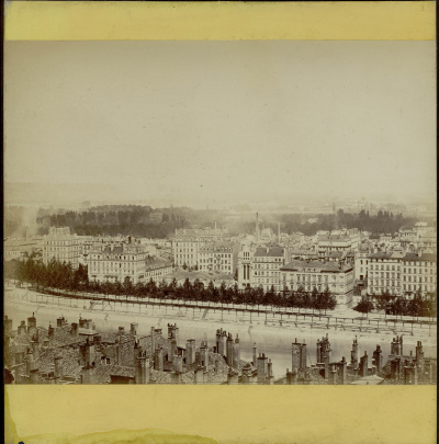 Photographie panoramique de Lyon de Jean-François Armbruster, 1869 (cliché 3)<br>© Bibliothèque municipale de Lyon