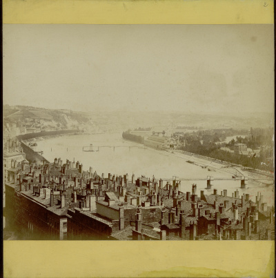 Photographie panoramique de Lyon de Jean-François Armbruster, 1869 (cliché 2)<br>© Bibliothèque municipale de Lyon