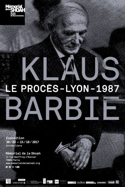 Affiche de l'exposition Klaus Barbie au Mémorial de la Shoah.<br>
