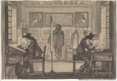 <span class="titre">Graveurs en taille-douce, au burin et à l'eau-forte</span>
								
							 par Bosse, Abraham, 1602-1676							.
													
							Bibliothèque municipale de Lyon (F17BOS004378).							<br>