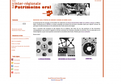 Visuel du portail des archives sonores de Rhône-Alpes.<br>
