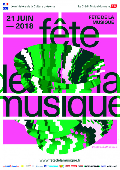 Visuel de l'affiche de la Fête de la Musique 2018. ©Stéréo Buro