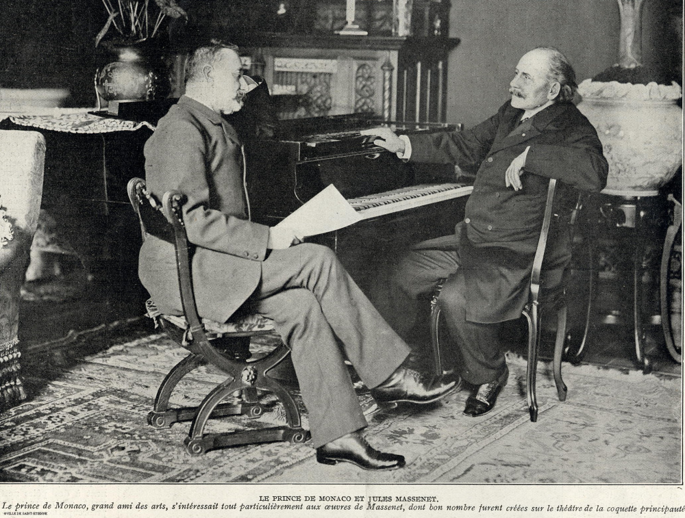 Jules Massenet et le prince Albert de Monaco.