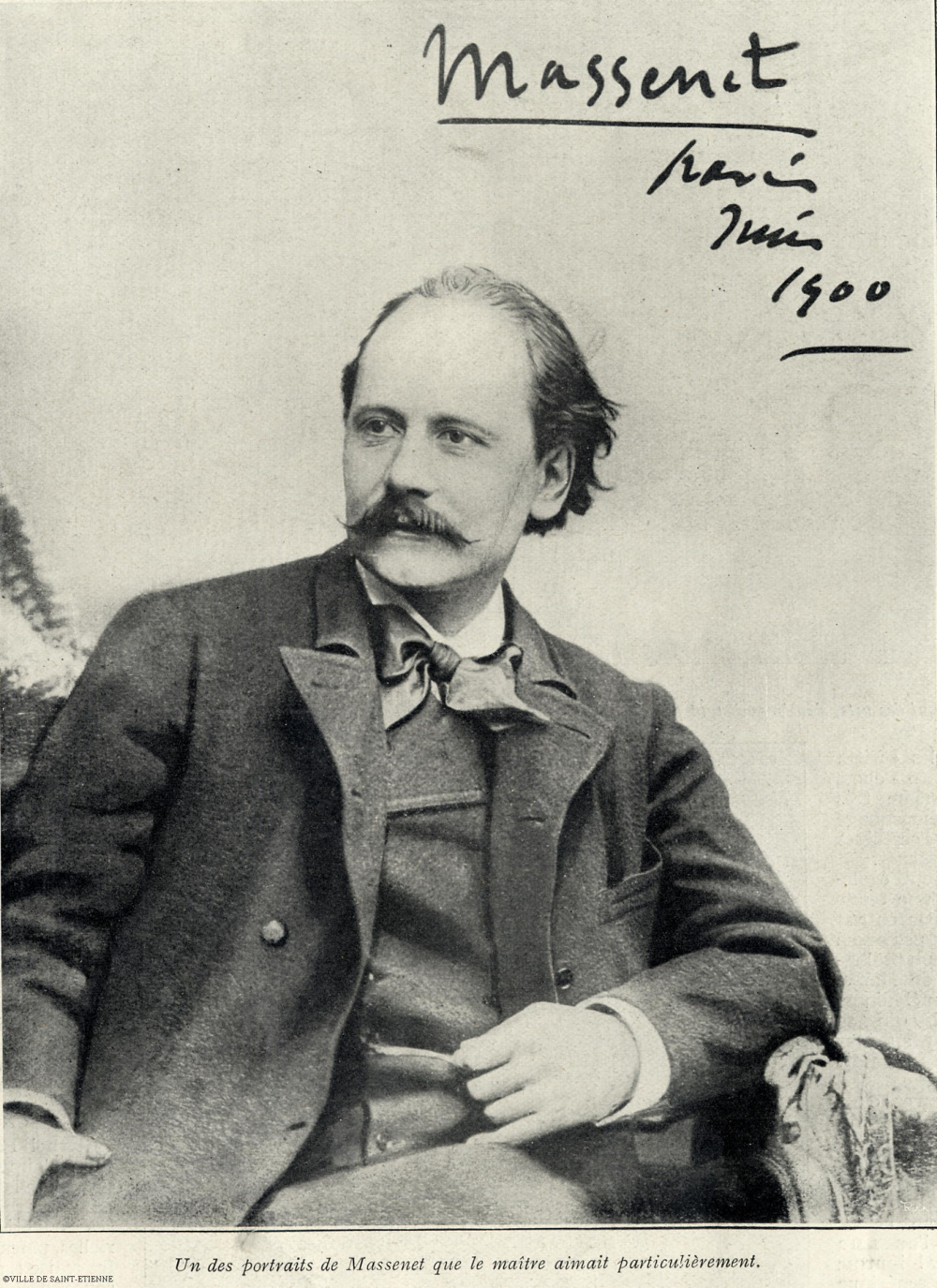 Portrait dédicacé de Jules Massenet.