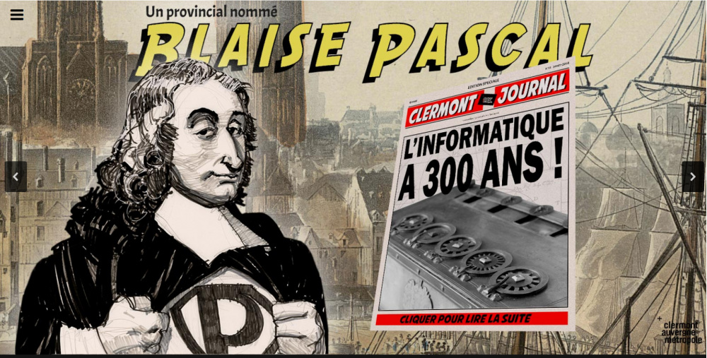 Visuel de la page d'accueil de l'exposition virtuelle Un provincial nommé Blaise Pascal.<br>