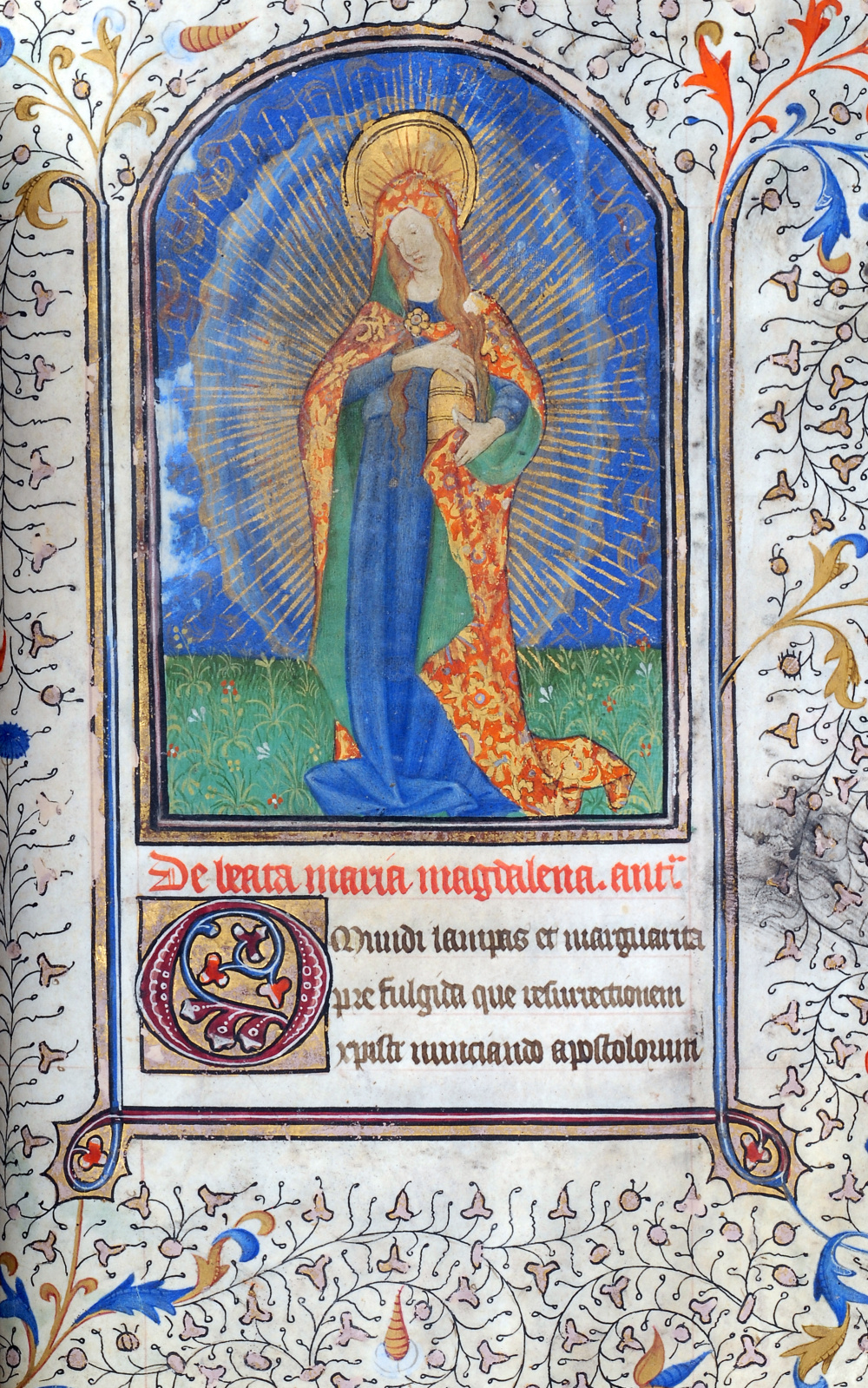 Heures à l'usage de Rome (15e siècle) : Saint Marie Madeleine. © Bibliothèque publique et universitaire de Valence