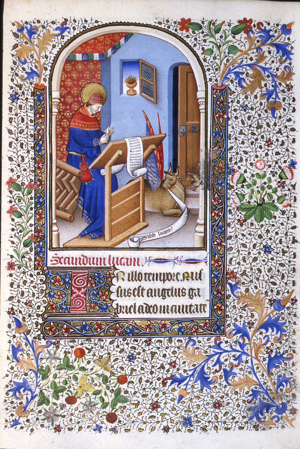 Heures latines à l'usage de Paris (15e siècle) : Saint Luc. © Bibliothèque municipale de Grenoble.