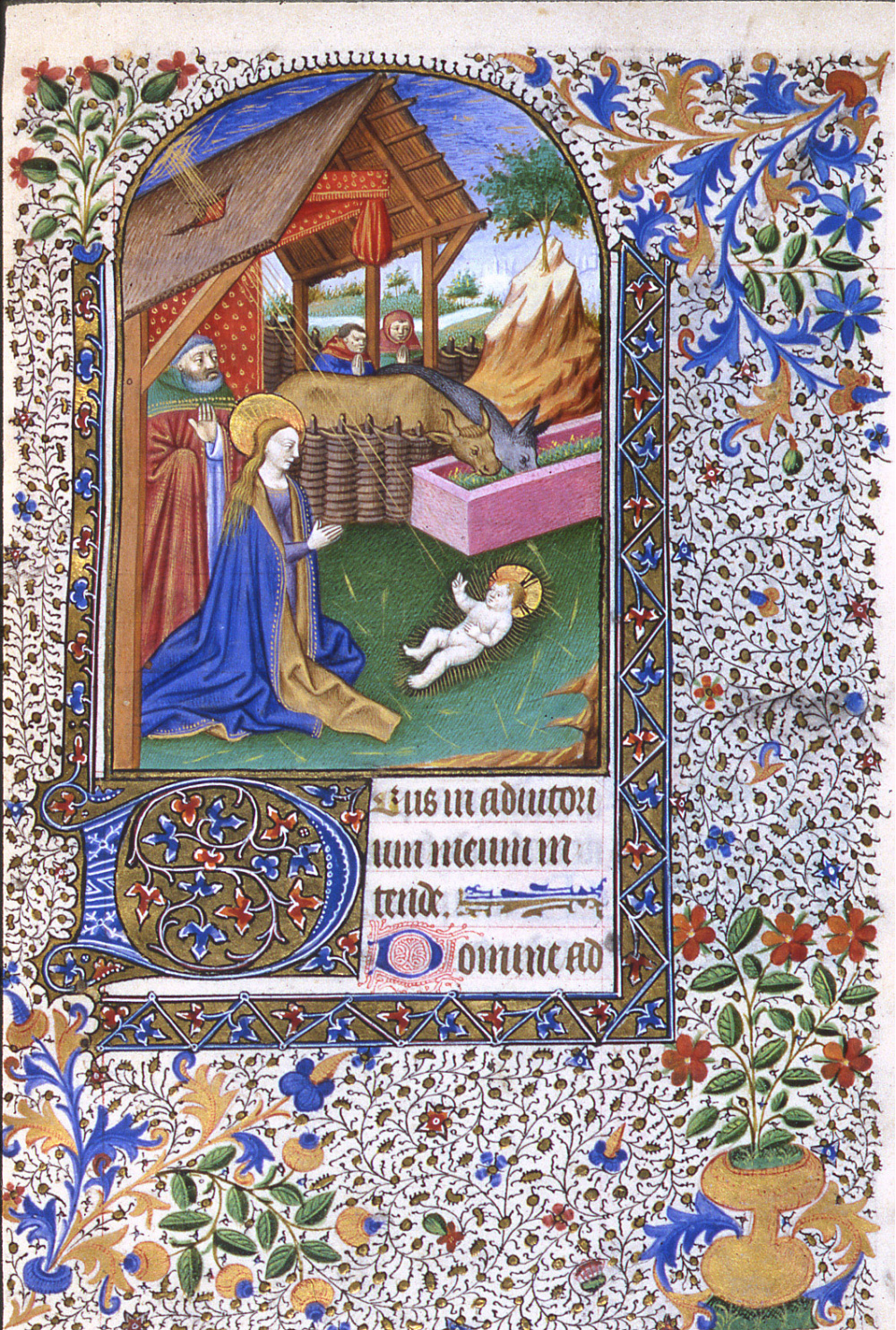 Heures latines à l'usage de Paris (15e siècle) : Nativité. © Bibliothèque municipale de Grenoble.