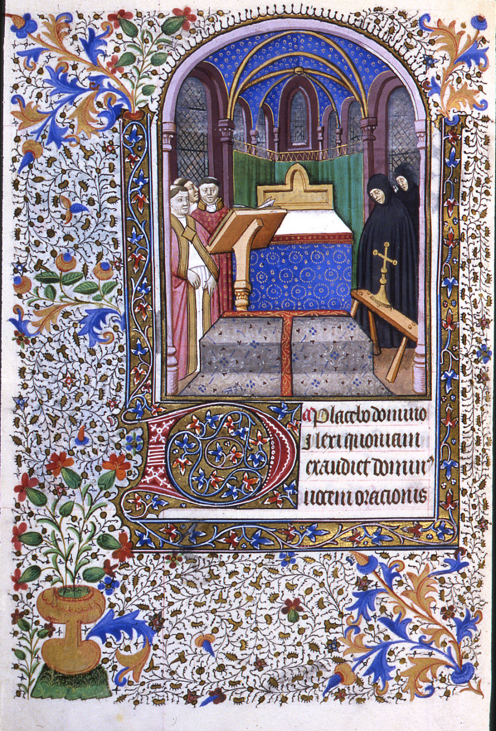 Heures latines à l'usage de Paris (15e siècle) : Office des morts. © Bibliothèque municipale de Grenoble.