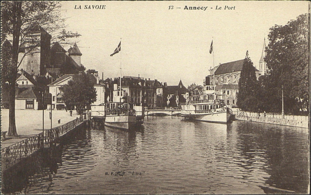 Le port d'Annecy. © Médiathèque d'Annecy.<br>