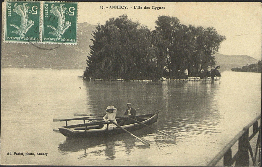 L'île des cygnes. © Médiathèque d'Annecy.<br>