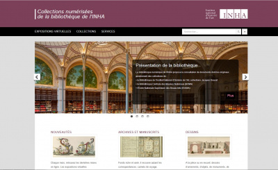Visuel site bibliothèque numérique de l'INHA<br>