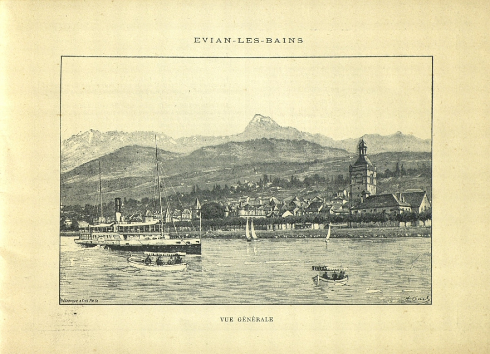 Vue générale d'Évian-les-Bains. © Médiathèque d'Annecy.<br>