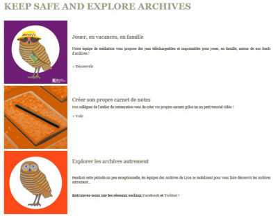 Keep safe and explore archives avec les Archives municipales de Lyon !<br>