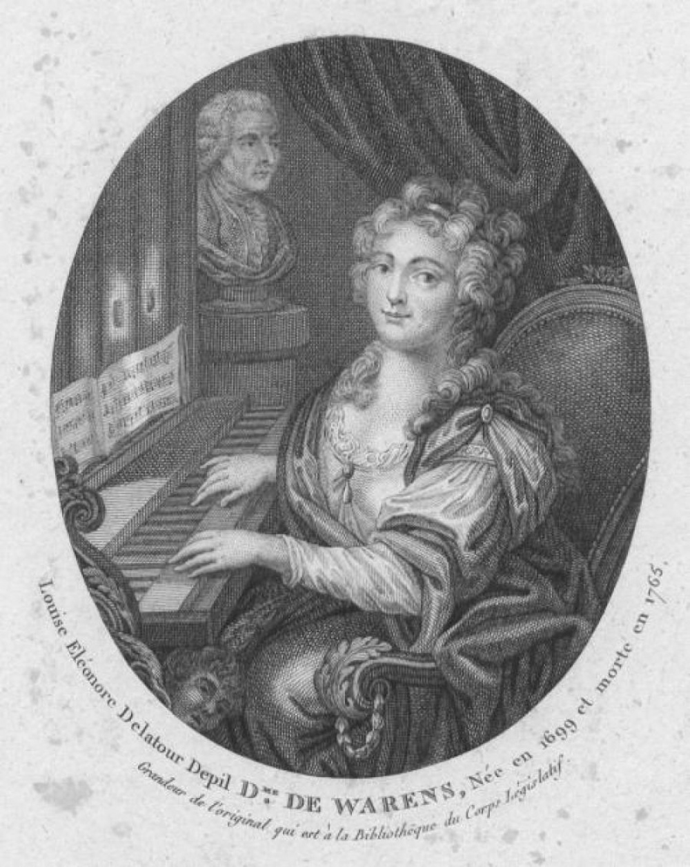 [Portrait de Louise Éléonore de la Tour du Pil Warens]. s.d. 16 x 24,5 cm. Bibliothèque de Chambéry. EST A 000.287-001