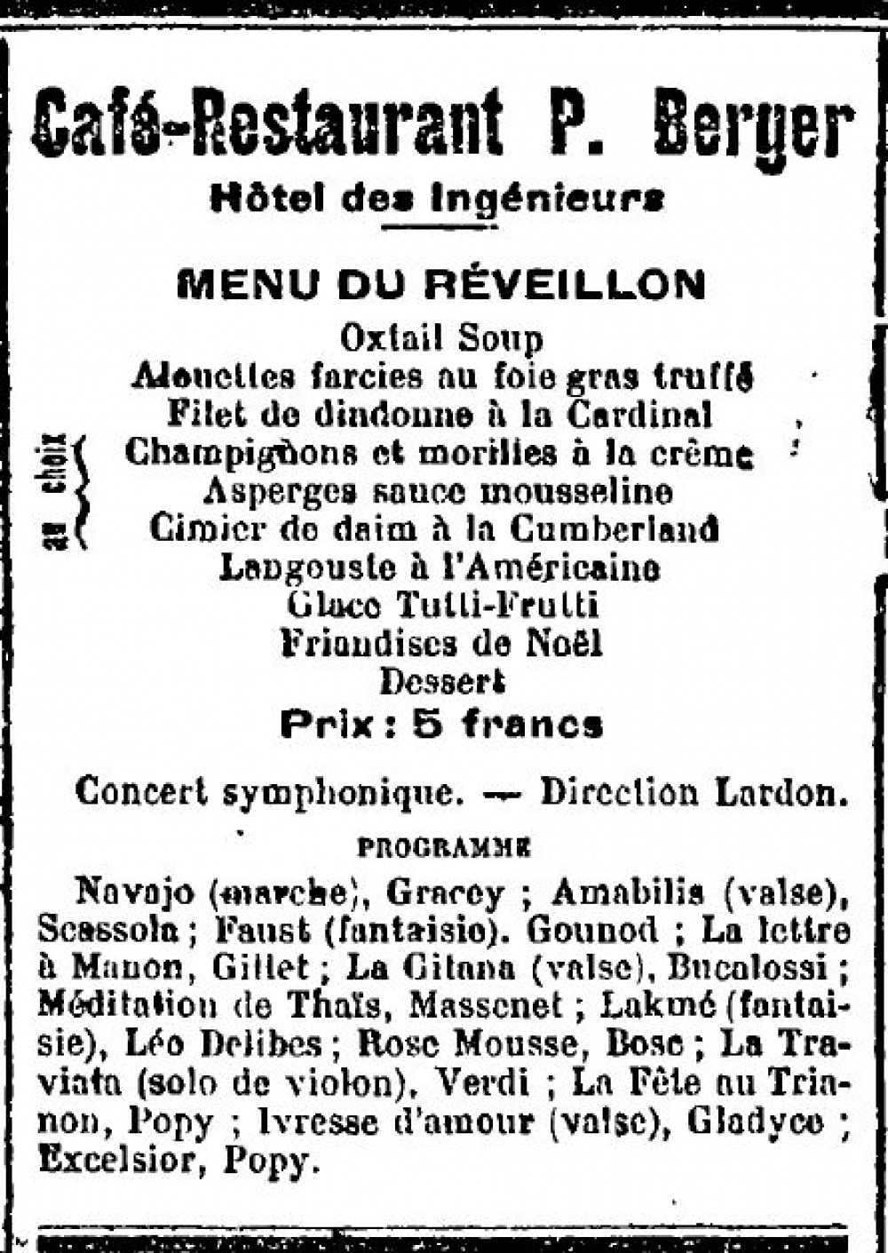 Le stéphanois&nbsp;: Journal Quotidien, à Informations rapides, par Fil Télégraphique spécial.&nbsp; Saint-Étienne&nbsp;: [s.n.]. 25 décembre 1910, p. 3
