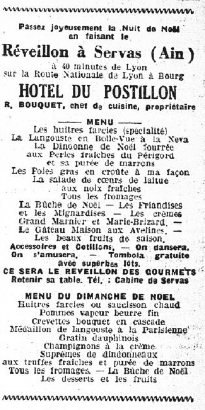 Le Salut public : journal de Lyon, politique, commercial et littéraire. Lyon : [s.n.]. 24 décembre 1938, p.3 <br>