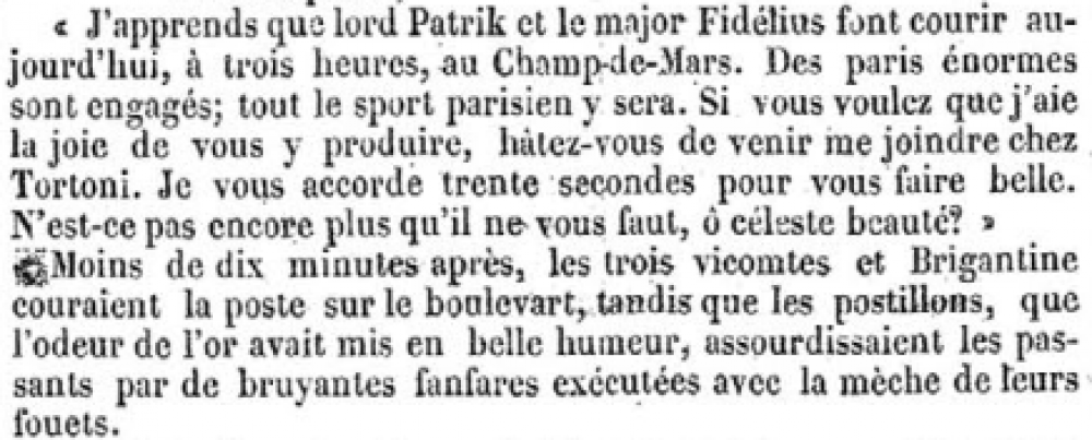 &nbsp;"Feuilleton du Salut Public : la jeunesse dorée" in Le Salut Public, Journal de Lyon et des villes suburbaines,&nbsp; jeudi 20 avril 1848, Lyon : Chanoine imprimeur, Lyon, p.1<br>
